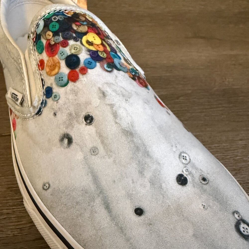 Vans x Moca Classic Slip-On Brenna Youngblood Buttons Size 10.5 Men's NWOB - Picture 8 of 10